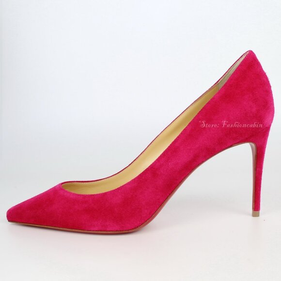 NEW Christian Louboutin Kate Suede Heeled Pump - Picture 3 of 14